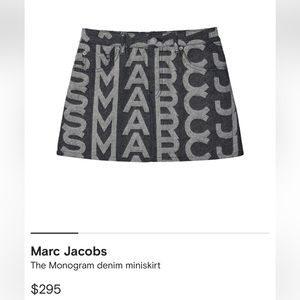Marc Jacobs monogram denim miniskirt